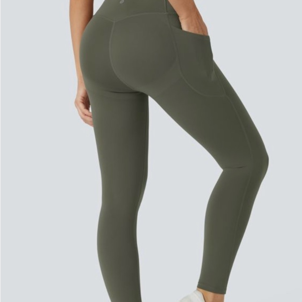 Halara Olive Butt-lifting High-Waisted Leggings
